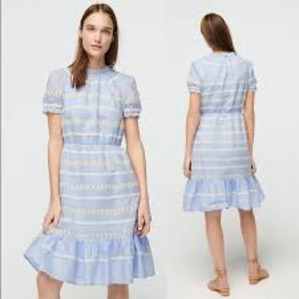 J Crew Puff sleeve daisy chain dress